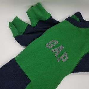 Gap Kids Sweatshirt, Size 8(s/p), Green + Navy, Gap Logo + Front Pocket